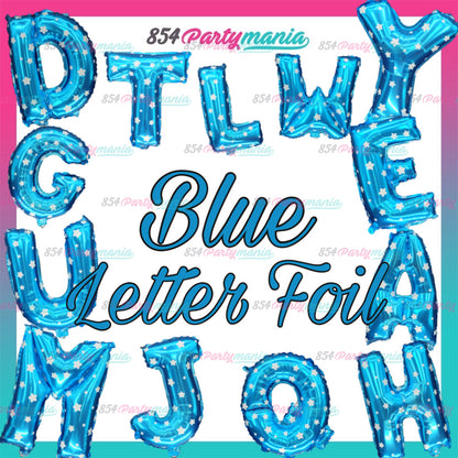 Letter and Number Foil Blue (sold by 10's) BRAND: PROLATEX BALLOONS