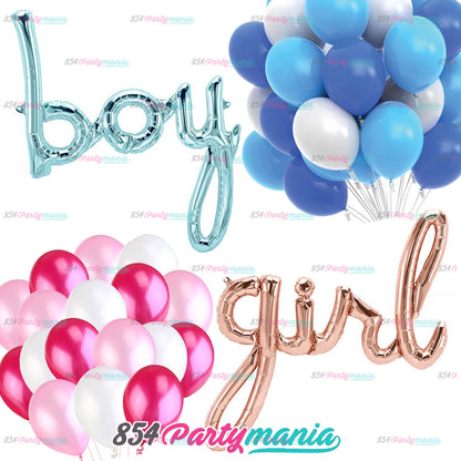 CURSIVE LETTER FOIL BALLOONS (sold by 10's)