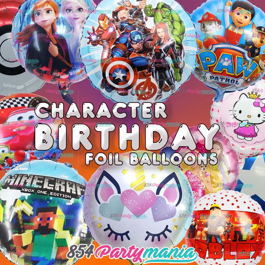 FOIL BALLOON 18" CHARACTERS (sold by 50's)