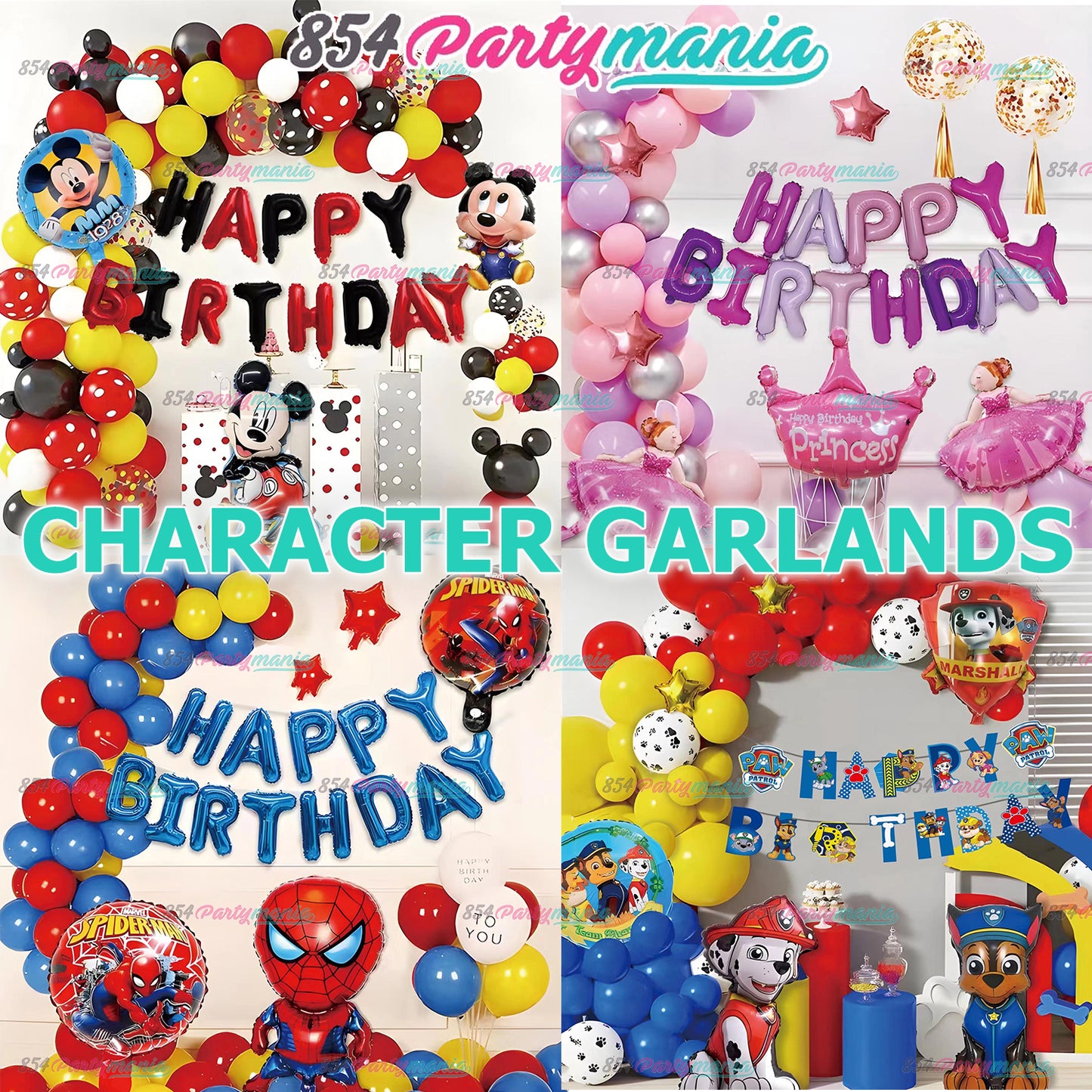 BALLOON GARLAND SET MICKEY-HY02032