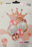 7 IN 1 BALLOON SET CROWN (sold by 10's)
