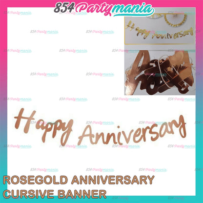 Happy Anniversary Cursive Banner (sold by 12's)