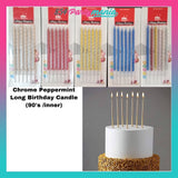 Long Chrome Birthday Candle (90's/inner)