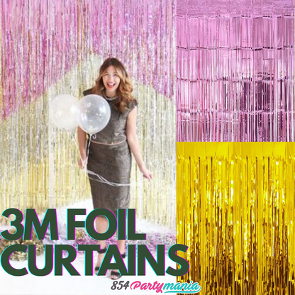 3METER FOIL CURTAIN SHINY