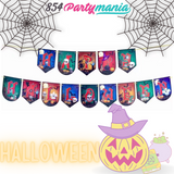 HAPPY HALLOWEEN BANNER AND FOIL BALLOONS