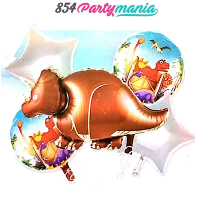 5 IN 1 FOIL BALLOON SET DINOSAUR TRICER