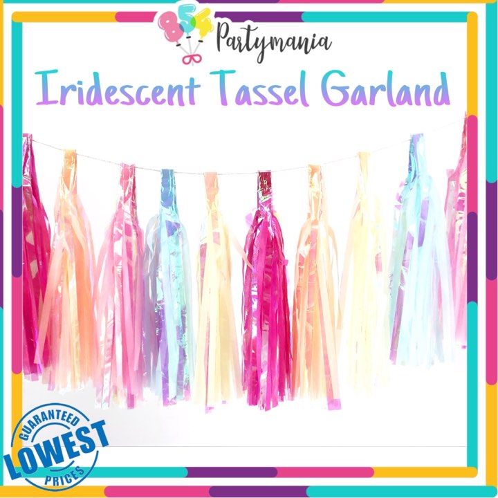 Iridescent Tassel Garland (20pck min)