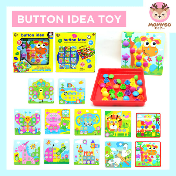 Button Idea Toy 3D Matching Game for toddlers and up Educational Montessori Toy