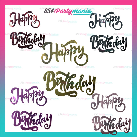 Happy Birthday Cursive Banner (sold by 20's)