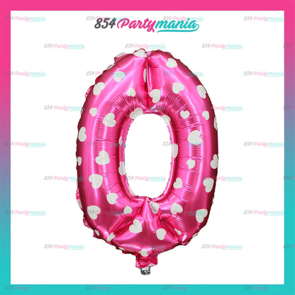 Letter and Number Foil Balloon Pink (sold by 10's) Prolatex Brand