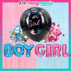 GENDER REVEAL COMPLETE SET WITH CURTAIN (sold by 10's)