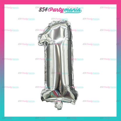 32 inch Big Number Foil Silver (sold by 10's)