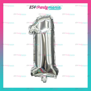 32 inch Big Number Foil Silver (sold by 10's)