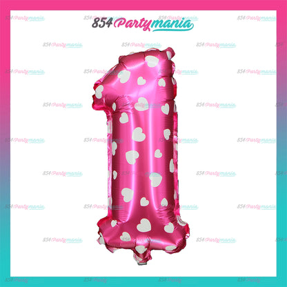 Letter and Number Foil Balloon Pink (sold by 10's) Prolatex Brand