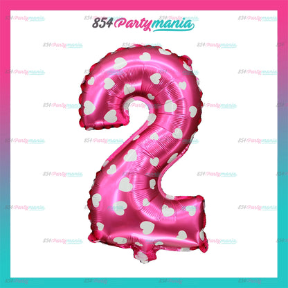 Letter and Number Foil Balloon Pink (sold by 10's) Prolatex Brand