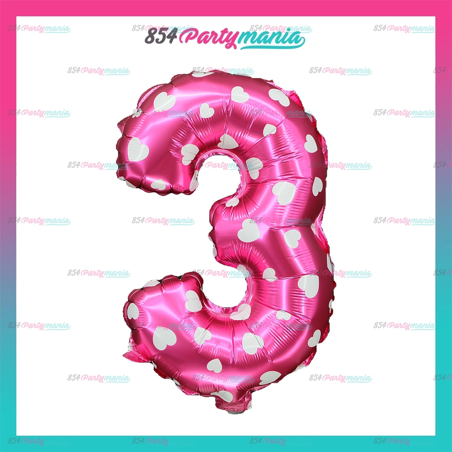 Letter and Number Foil Balloon Pink (sold by 10's) Prolatex Brand