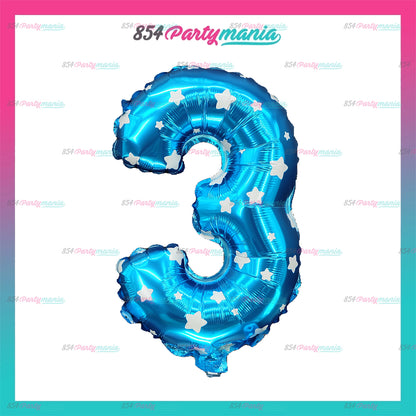 Letter and Number Foil Blue (sold by 10's) BRAND: PROLATEX BALLOONS