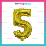Letter and Number Foil Gold (sold by 10's ) BRAND: PROLATEX BALLOONS