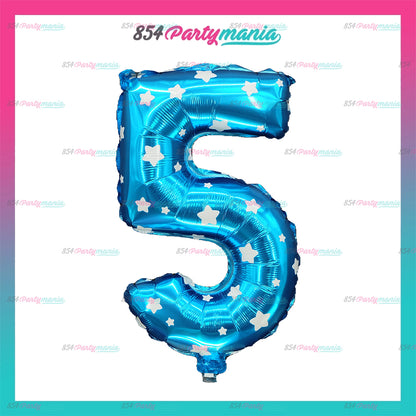 Letter and Number Foil Blue (sold by 10's) BRAND: PROLATEX BALLOONS