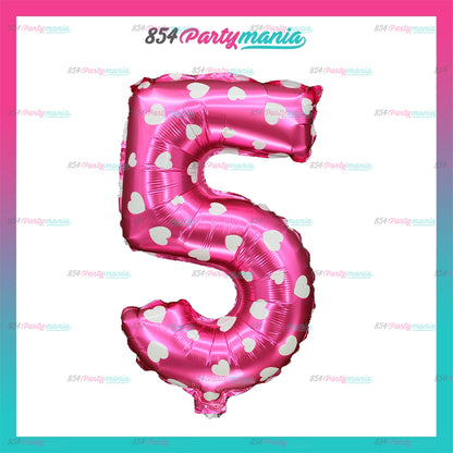 Letter and Number Foil Balloon Pink (sold by 10's) Prolatex Brand