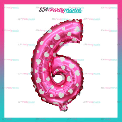 Letter and Number Foil Balloon Pink (sold by 10's) Prolatex Brand