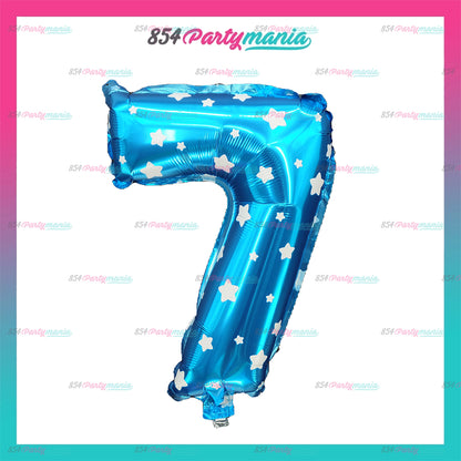 Letter and Number Foil Blue (sold by 10's) BRAND: PROLATEX BALLOONS