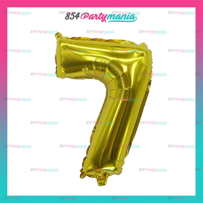 Letter and Number Foil Gold (sold by 10's ) BRAND: PROLATEX BALLOONS