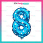 Letter and Number Foil Blue (sold by 10's) BRAND: PROLATEX BALLOONS