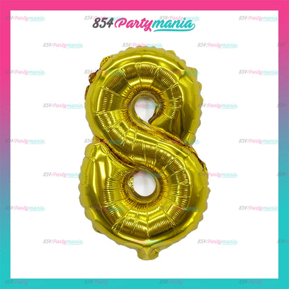 Letter and Number Foil Gold (sold by 10's ) BRAND: PROLATEX BALLOONS