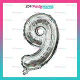32 inch Big Number Foil Silver (sold by 10's)