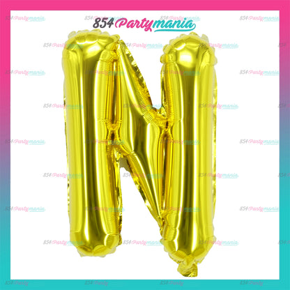 Letter and Number Foil Gold (sold by 10's ) BRAND: PROLATEX BALLOONS