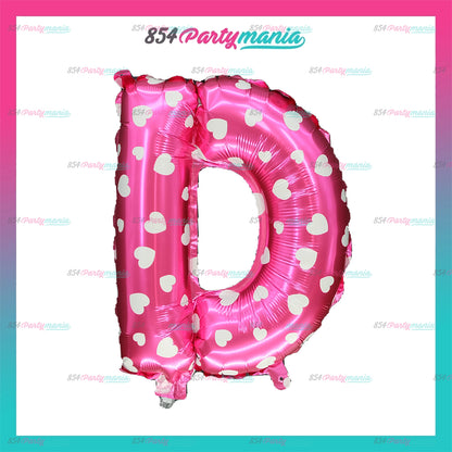 Letter and Number Foil Balloon Pink (sold by 10's) Prolatex Brand