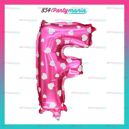 Letter and Number Foil Balloon Pink (sold by 10's) Prolatex Brand