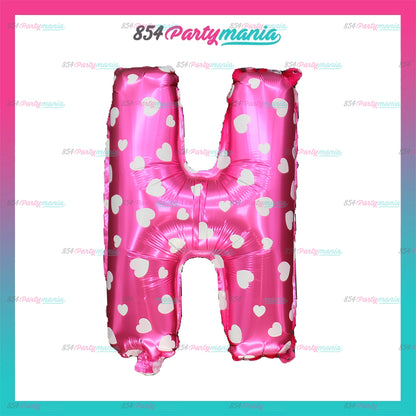 Letter and Number Foil Balloon Pink (sold by 10's) Prolatex Brand