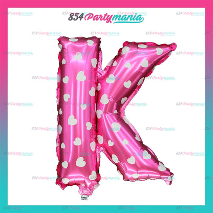 Letter and Number Foil Balloon Pink (sold by 10's) Prolatex Brand