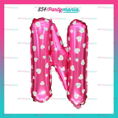 Letter and Number Foil Balloon Pink (sold by 10's) Prolatex Brand