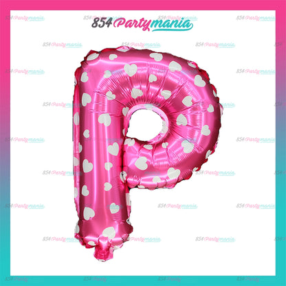 Letter and Number Foil Balloon Pink (sold by 10's) Prolatex Brand