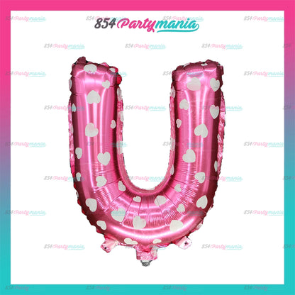 Letter and Number Foil Balloon Pink (sold by 10's) Prolatex Brand