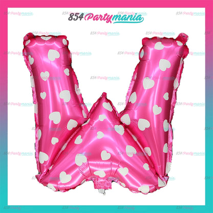 Letter and Number Foil Balloon Pink (sold by 10's) Prolatex Brand