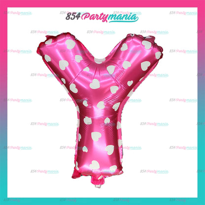 Letter and Number Foil Balloon Pink (sold by 10's) Prolatex Brand