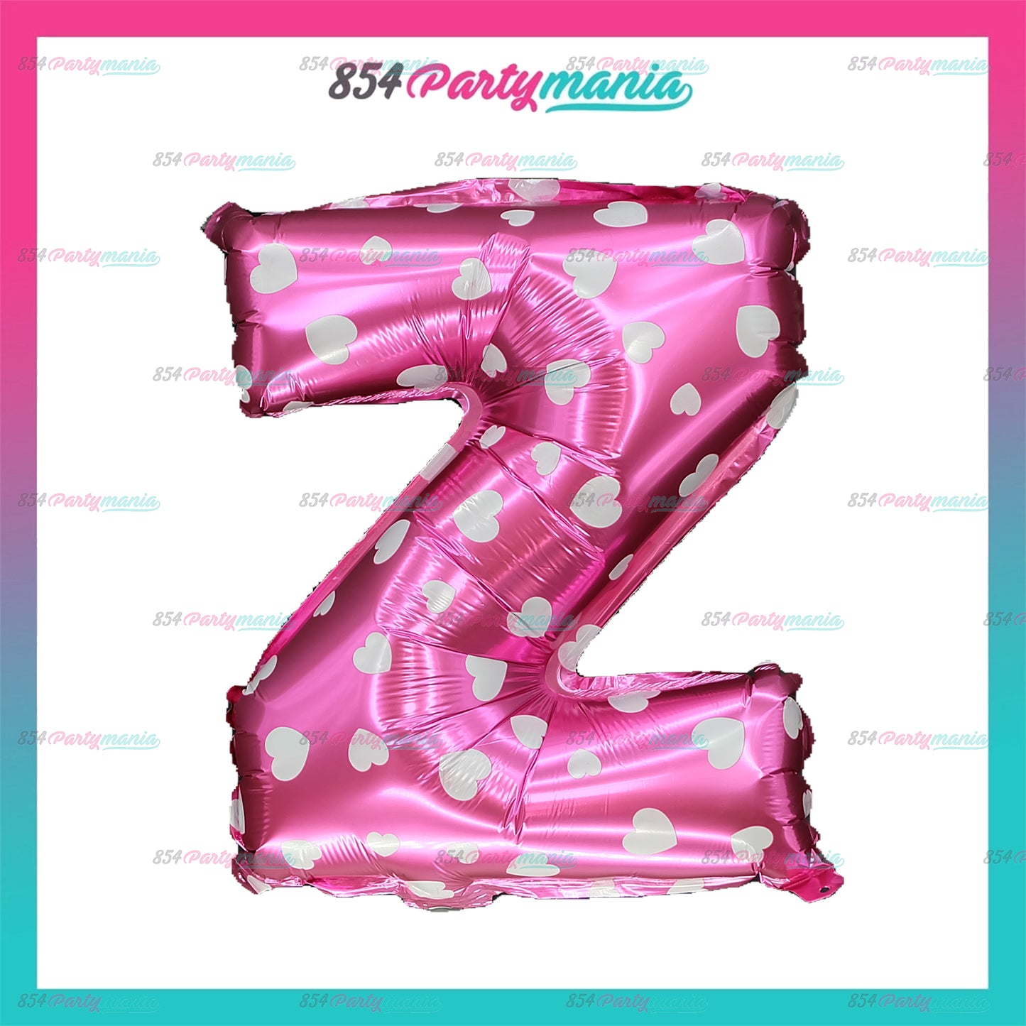 Letter and Number Foil Balloon Pink (sold by 10's) Prolatex Brand