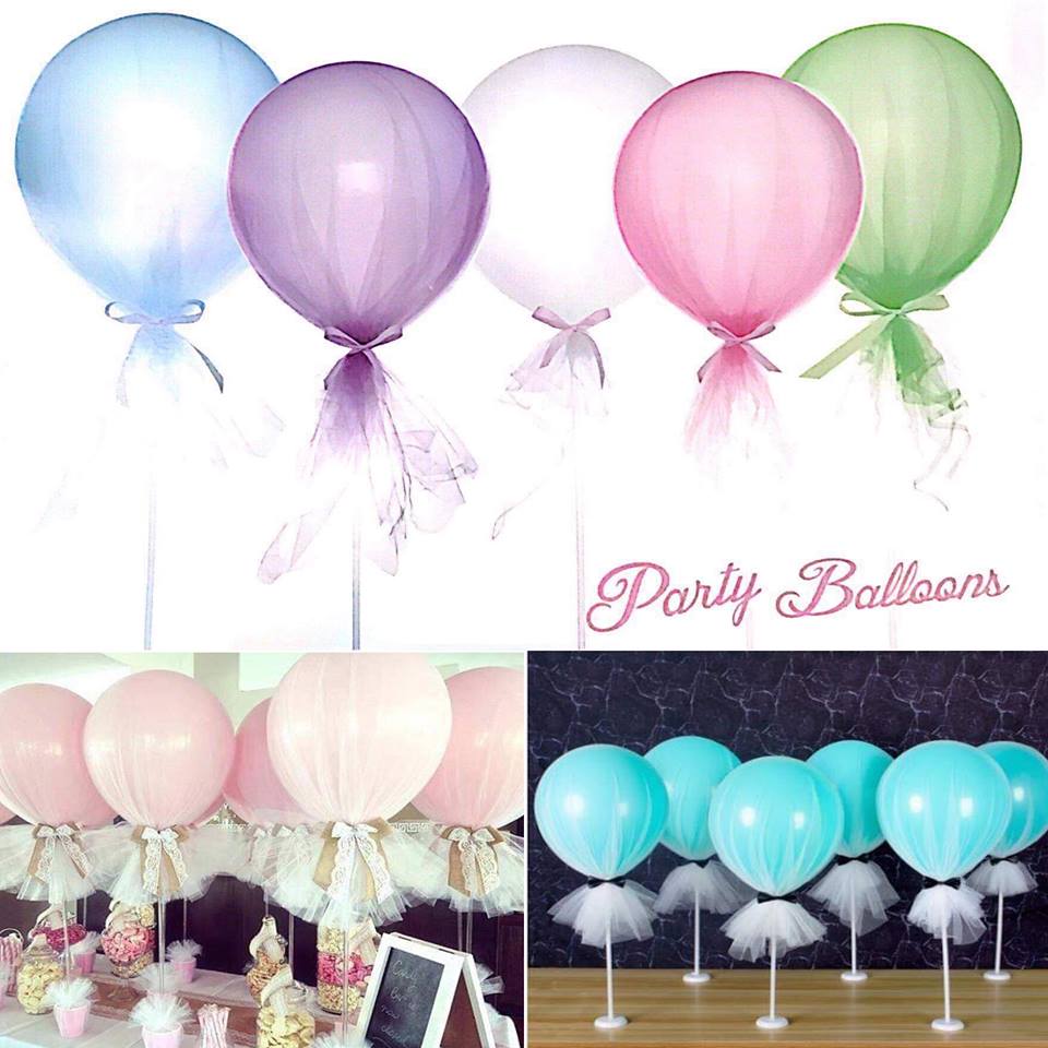 Centerpiece Stand Balloon Tulle Set (10pcs min)