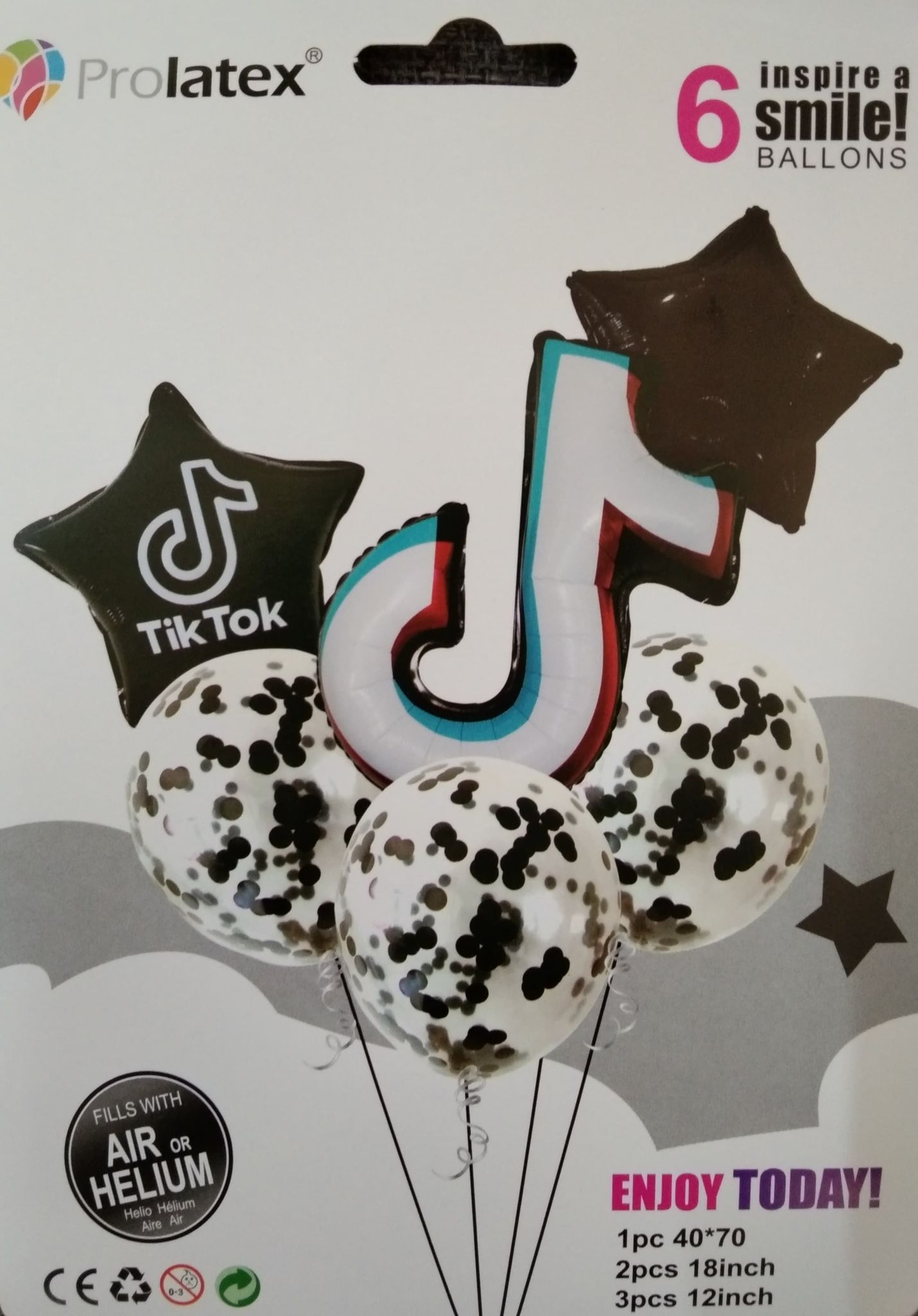 6 IN 1 TIKTOK BALLOON SET (sold by 10's)