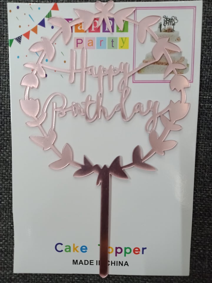 ACRYLIC CAKE TOPPER [PREMIUM QUALITY] (20pcs/pack)