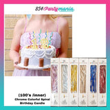 Long Spiral Wave Pastel Birthday Candle (100's / inner)