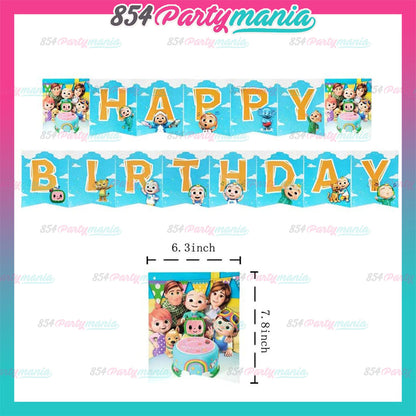 Cocomelon Banner happy birthday (sold by 12's)