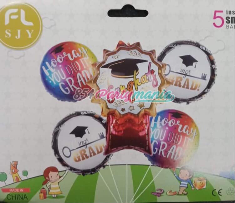 5in1 Balloon Set Graduation (sold by 10's)