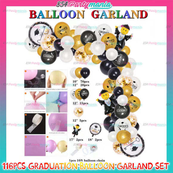 GRADUATION BALLOON GARLAND (sold by 10's)