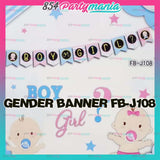 GENDER REVEAL BANNER (sold by 12's)