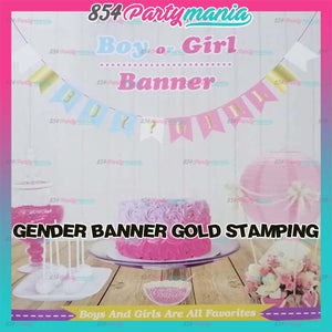 GENDER REVEAL BANNER (sold by 12's)